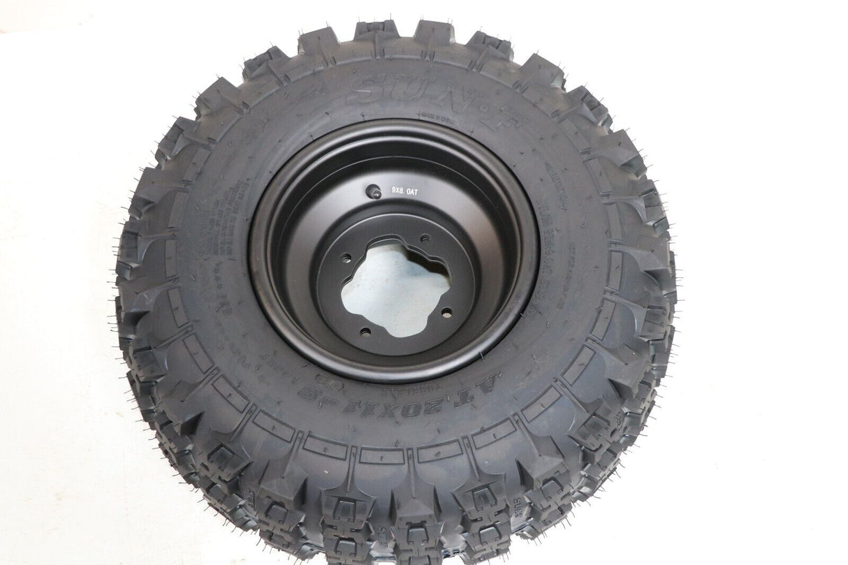 NEW 20x11x9 rear tires + wheels rims Yamaha Banshee Raptor YFZ450 BLACK 4