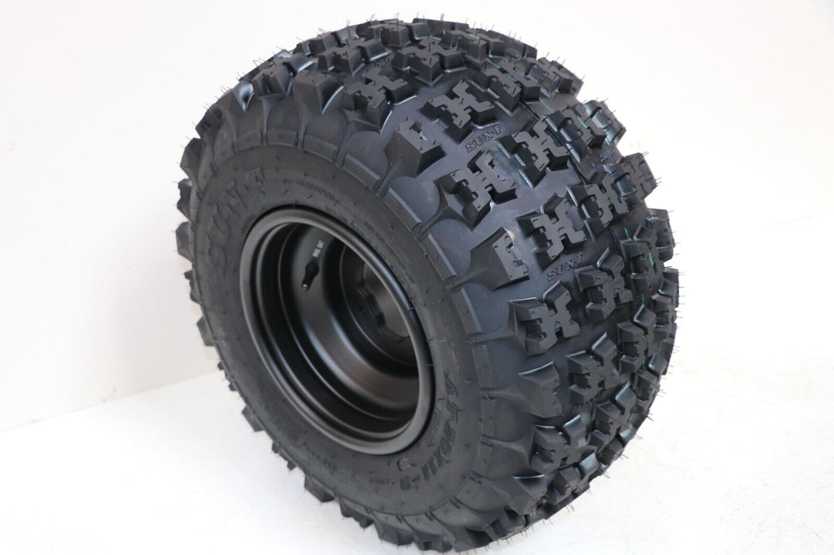 NEW 20x11x9 rear tires + wheels rims Yamaha Banshee Raptor YFZ450 BLACK 6