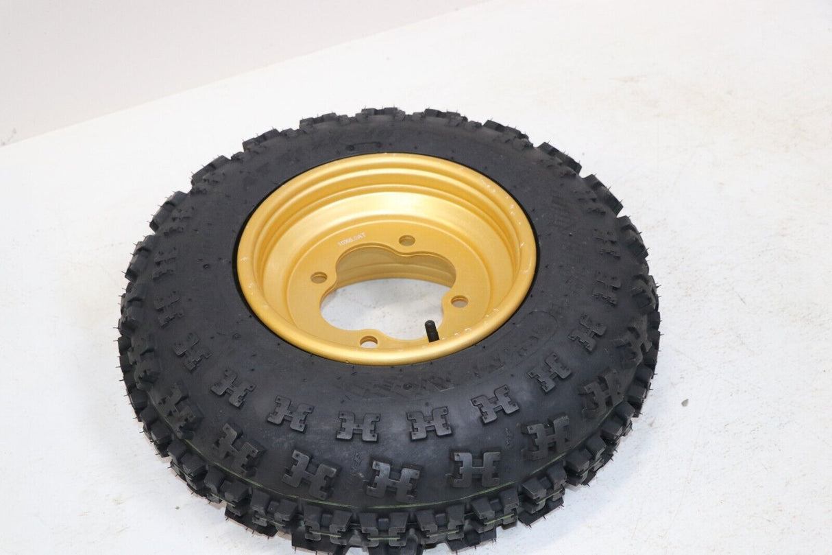 NEW 21x7x10 front tires + wheels rims HONDA 450r 400EX 300EX TRX250r GOLD 3
