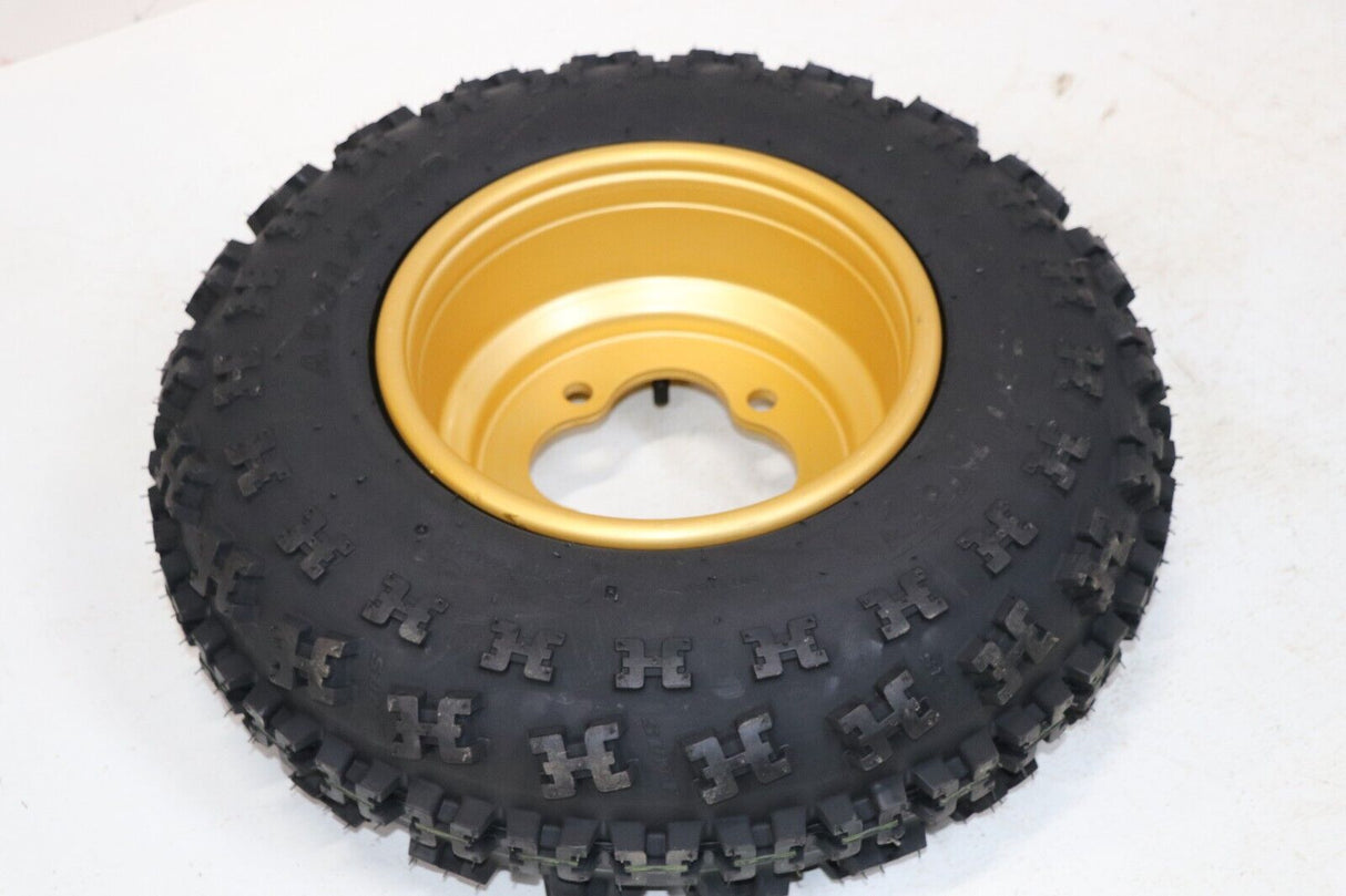 NEW 21x7x10 front tires + wheels rims HONDA 450r 400EX 300EX TRX250r GOLD 5