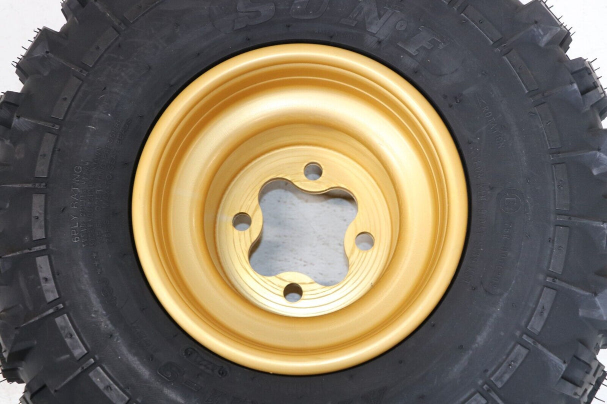 NEW 20x11x9 rear tires + wheels rims HONDA 450r 400EX 300EX TRX250r GOLD 8