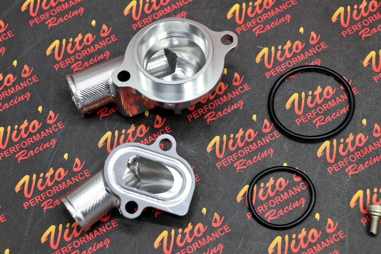 Vitos Billet water pump housing cover inlet outlet Yamaha Raptor 700 700R silver 6