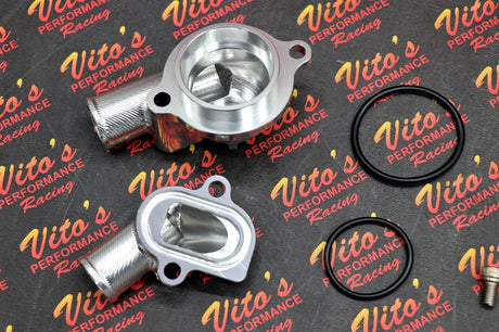 Vitos Billet water pump housing cover inlet outlet Yamaha Raptor 700 700R silver 6