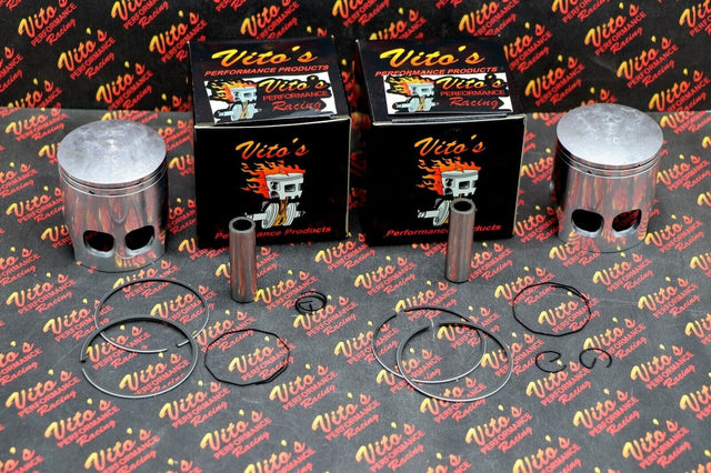 2 X VITO'S PERFORMANCE RD30 RD400 PISTONS + RINGS 65.00 YAMAHA BANSHEE 65.00MM 1