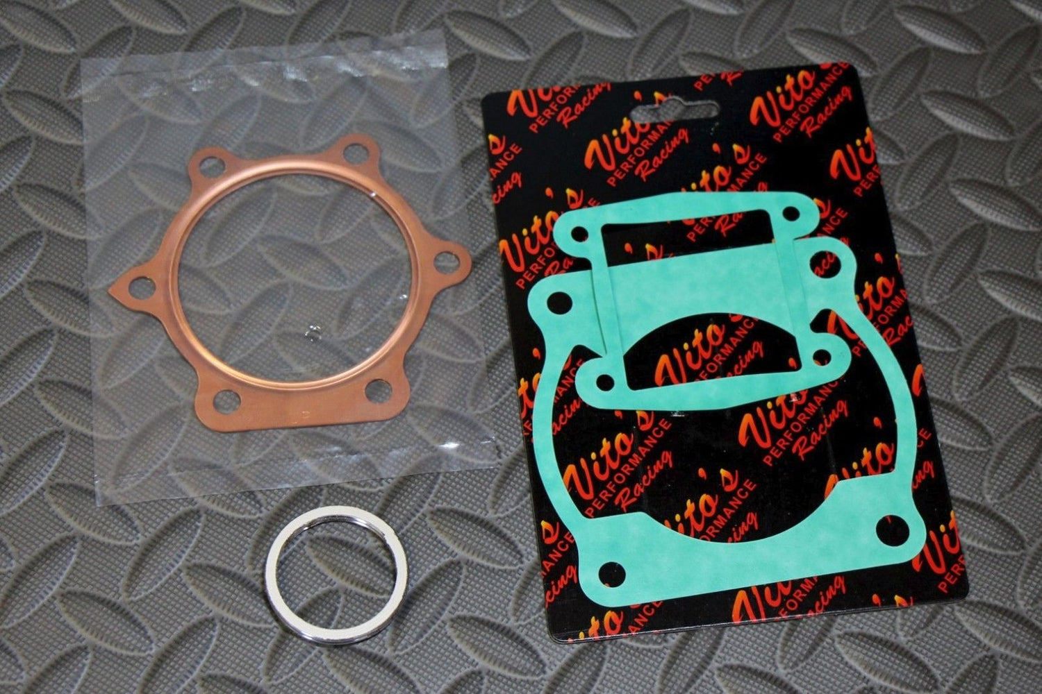 VITO's Yamaha Blaster 240 big bore TOP END GASKET KIT reed exhaust base head 1
