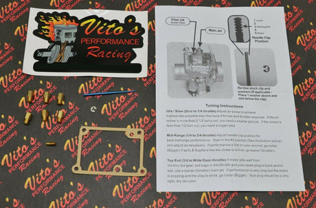 VITO's Yamaha Blaster FULL JET KIT - 6 main jets -pilot - VITO's BLUE needle 1