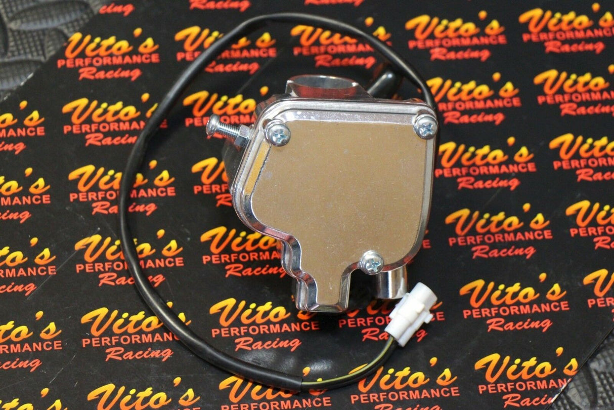 Vito's Yamaha Banshee thumb throttle assembly + lever 1987-2006 Blaster - SILVER 2