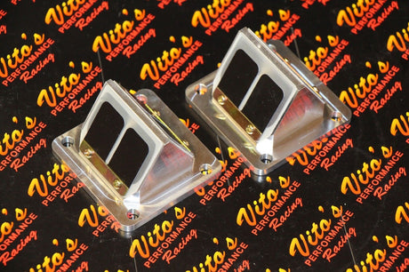 Vito's billet aluminum BULLSEYE REED VALVE CAGES + carbon flex reeds BANSHEE 8