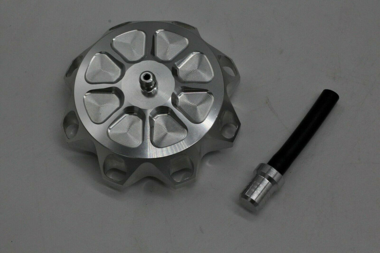 NEW Vito's aluminum Gas tank cap + billet vent cap Suzuki Z400 Kawasaki KFX400 1