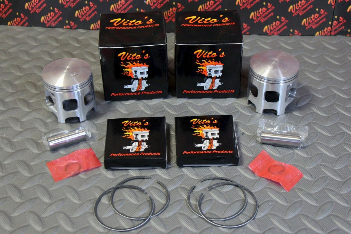 2 x Vito's Performance Banshee pistons + rings 68.00 cast BIG BORE 13 degree 1