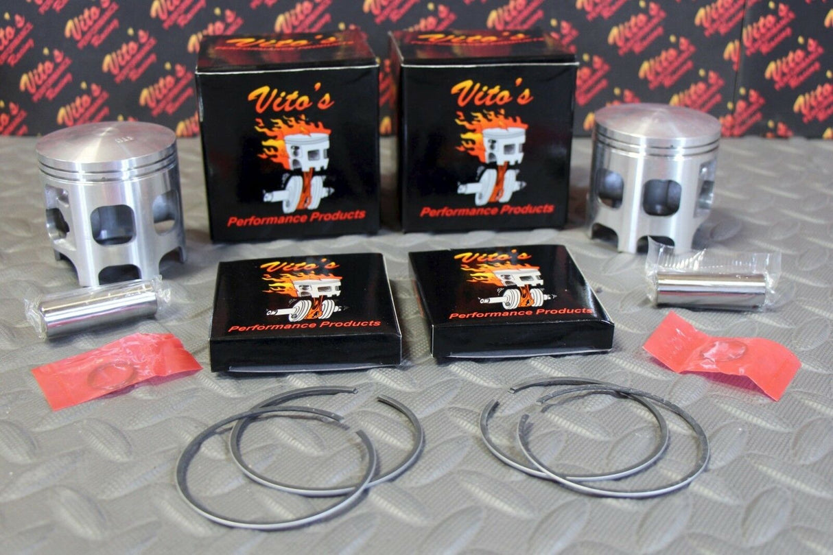 2 x Vito's Performance Banshee pistons + rings 68.00 cast BIG BORE 13 degree 2
