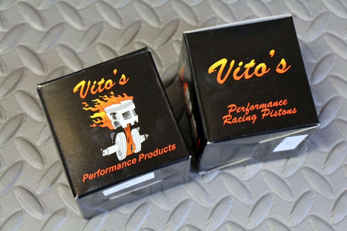 2 x Vito's Performance Banshee pistons + rings 68.00 cast BIG BORE 13 degree 5