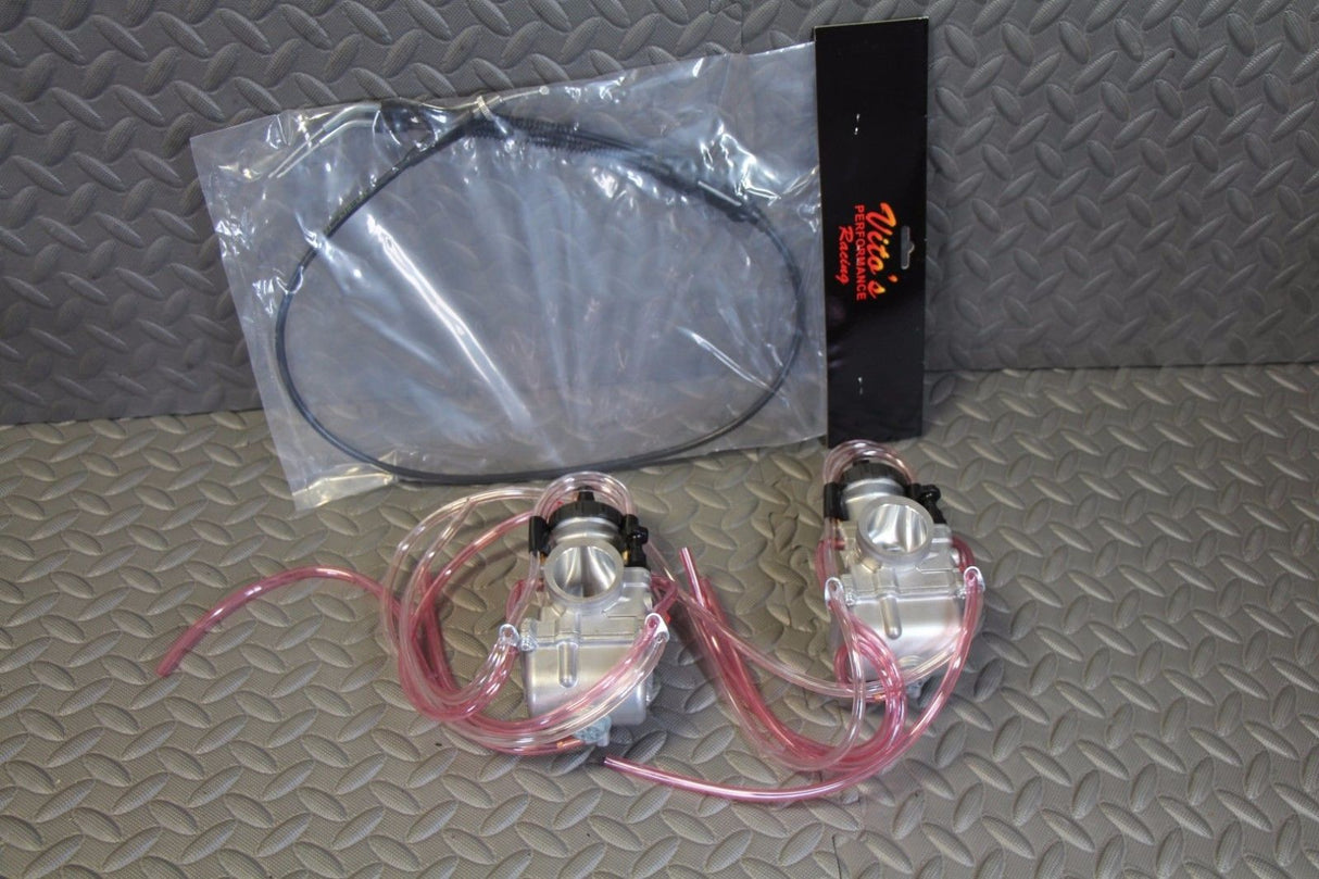 NEW 2 x 35mm carburetor + thumb throttle cable aftermarket carbs Banshee 35 2