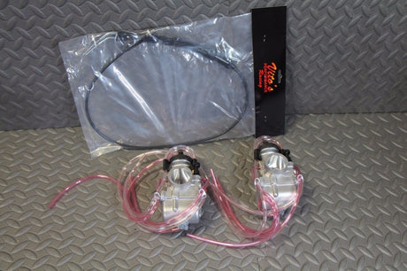 NEW 2 x 35mm carburetor + thumb throttle cable aftermarket carbs Banshee 35 2