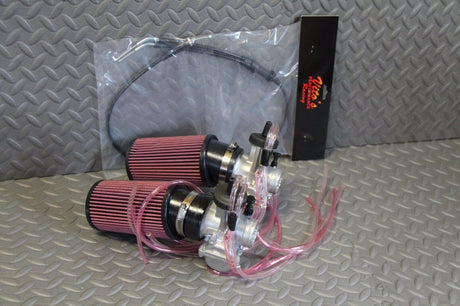 NEW 2 x 35mm carburetor + throttle cable aftermarket carbs Banshee + pod filters 4