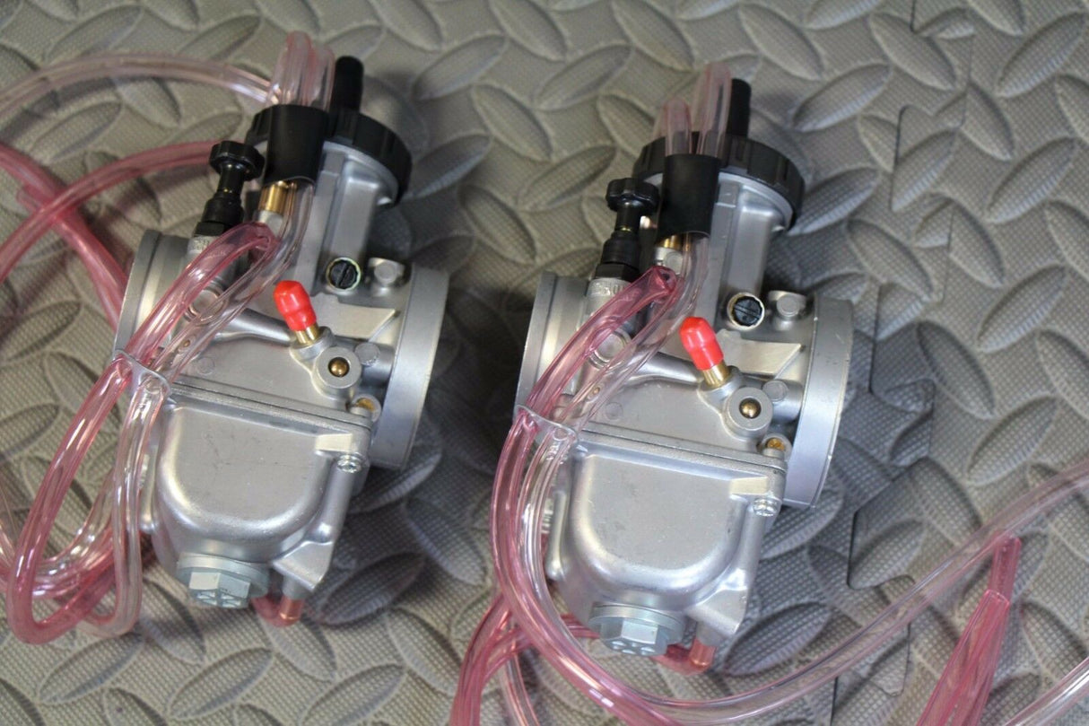 NEW 2 x 35mm carburetors carbs + throttle cable Banshee + pod filters + intakes 9