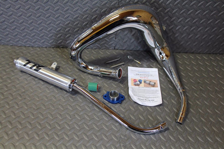 TOOMEY B1 Yamaha Blaster aftermarket exhaust pipe + silencer CHROME PLATED 2