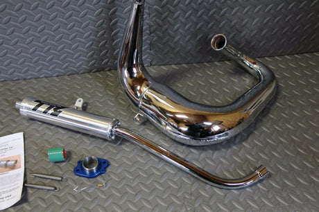 TOOMEY B1 Yamaha Blaster aftermarket exhaust pipe + silencer CHROME PLATED 3