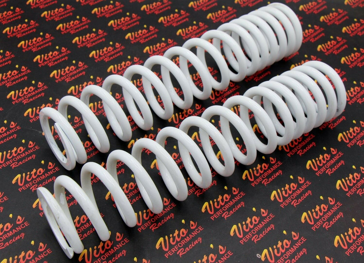 2 x front shock springs Yamaha Banshee 1987-2006 POWDERCOATED WHITE (one pair) 1