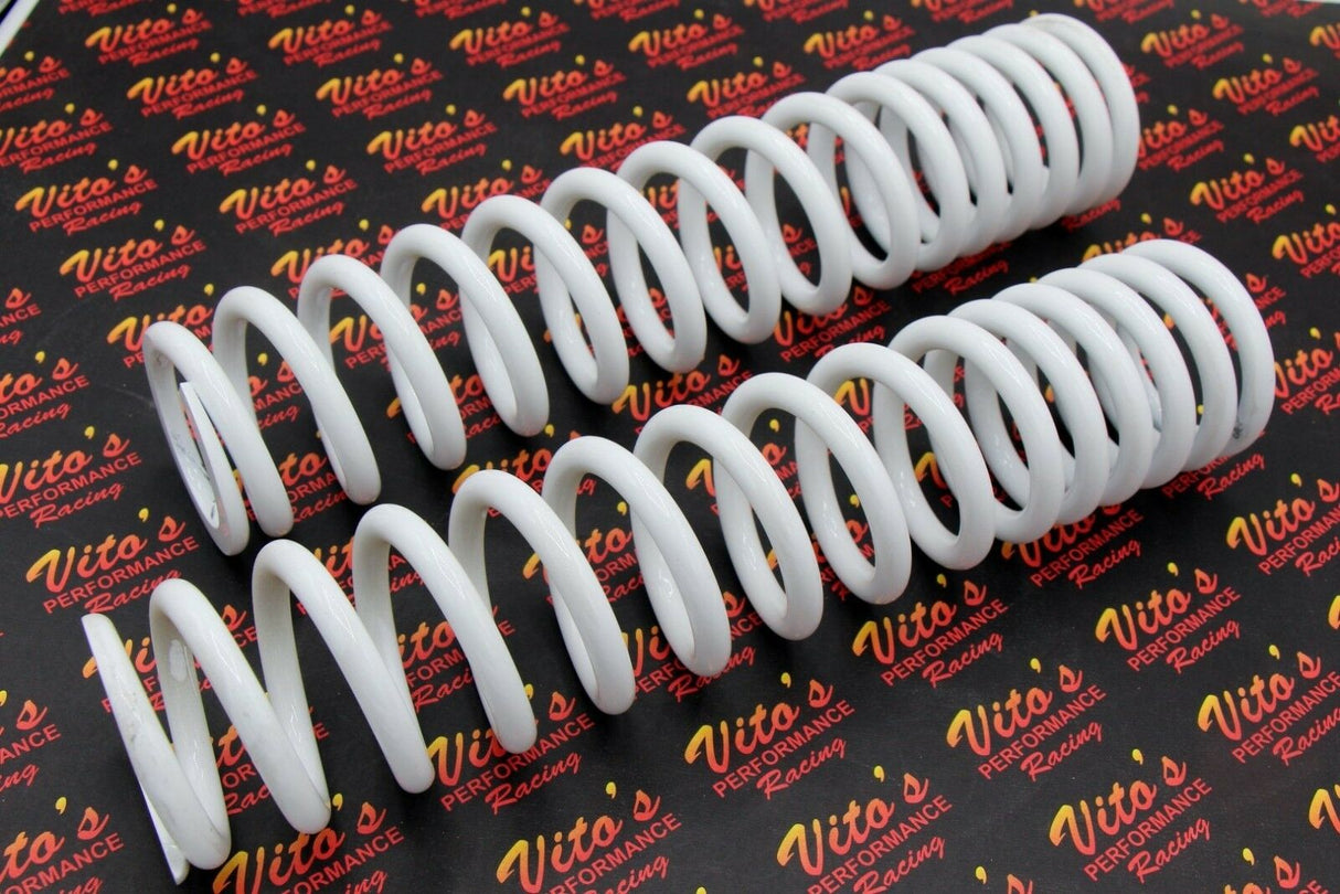 2 x front shock springs Yamaha Banshee 1987-2006 POWDERCOATED WHITE (one pair) 3