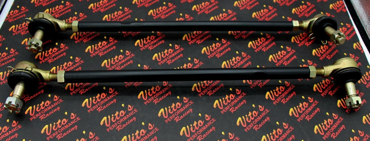 2 x NEW Vito's Yamaha Banshee BLACK tie rods + ball joints STOCK LENGTH kit 2