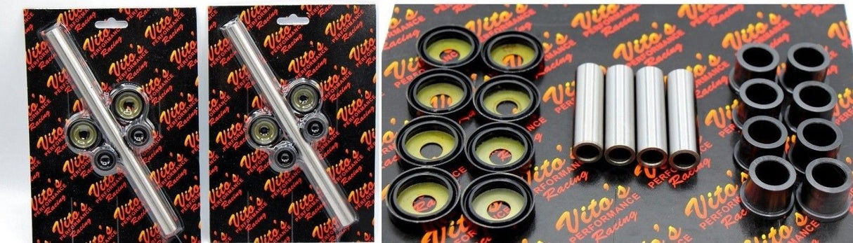 NEW Vito's UPPER LOWER a-arm bushing + caps Banshee Raptor 700 YFZ450 BOTH SIDES 1
