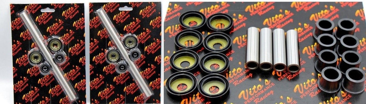 NEW Vito's UPPER LOWER a-arm bushing + caps Banshee Raptor 700 YFZ450 BOTH SIDES 1