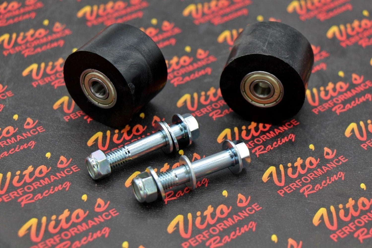 2 x Yamaha Banshee 87-06 Chain roller upper + lower swingarm 42mm BLACK Vito's 1