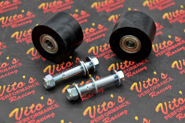 2 x Yamaha Banshee 87-06 Chain roller upper + lower swingarm 42mm BLACK Vito's 1