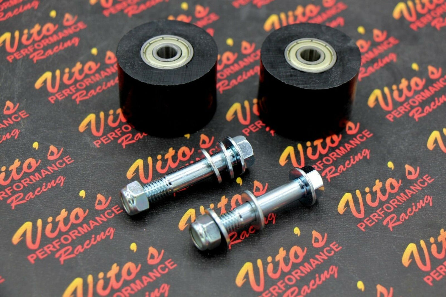 2 x Yamaha Banshee 87-06 Chain roller upper + lower swingarm 42mm BLACK Vito's 2