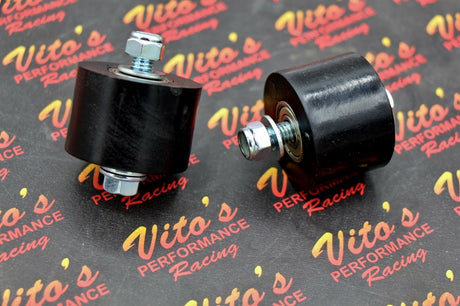 2 x Yamaha Banshee 87-06 Chain roller upper + lower swingarm 42mm BLACK Vito's 3