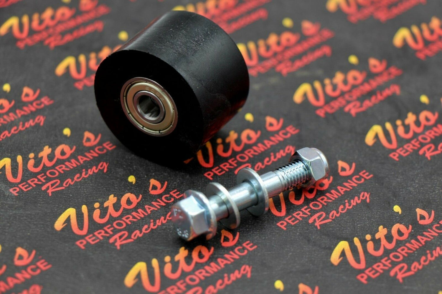 2 x Yamaha Banshee 87-06 Chain roller upper + lower swingarm 42mm BLACK Vito's 5