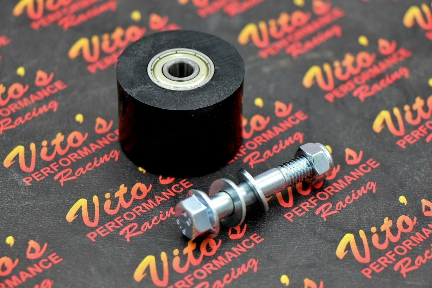 2 x Yamaha Banshee 87-06 Chain roller upper + lower swingarm 42mm BLACK Vito's 6