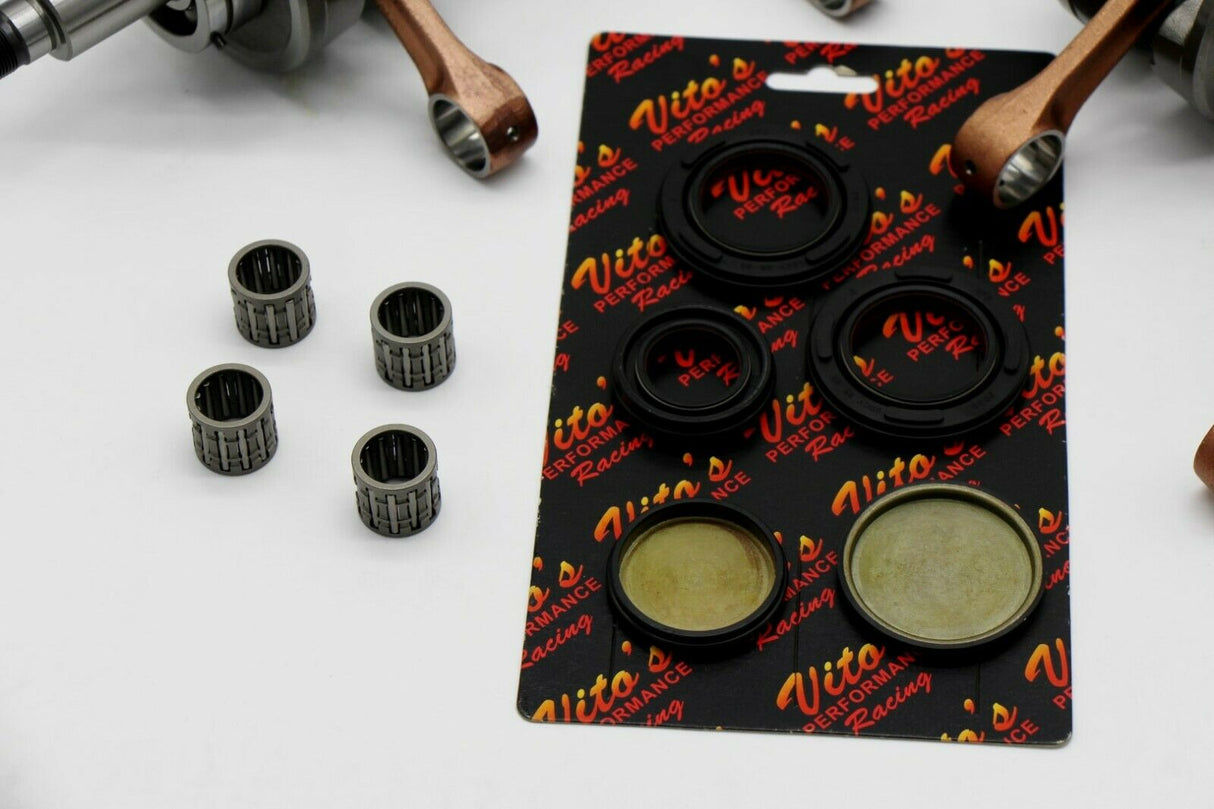 NEW Yamaha RZ500 RD500 Dual Crank Crankshaft Factory Size + Vito's Seal Kit 8