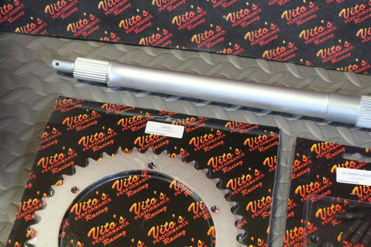 New Vito's Banshee Rear Setup Axle Carrier Rotor + Hubs + Sprocket 44 Tooth 6