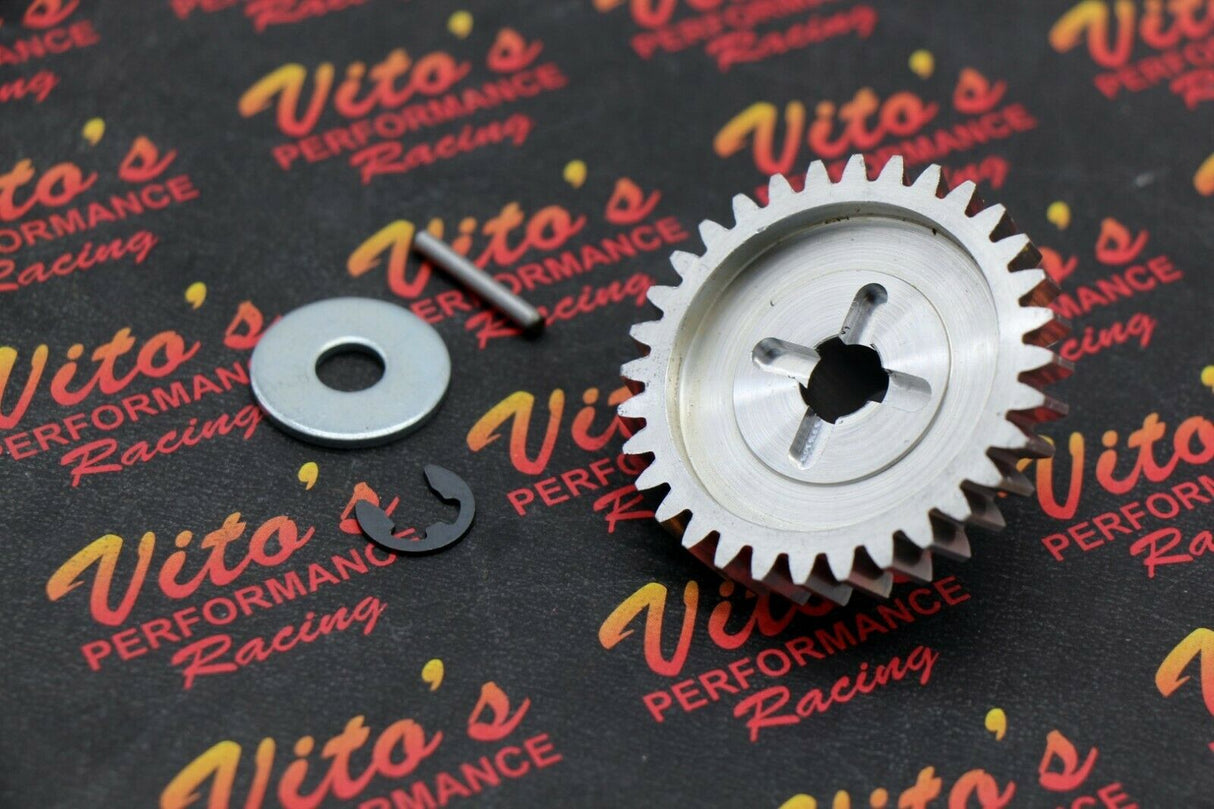 Vito's Banshee BILLET GEAR aluminum water pump impeller drive gear + pin + clip 1