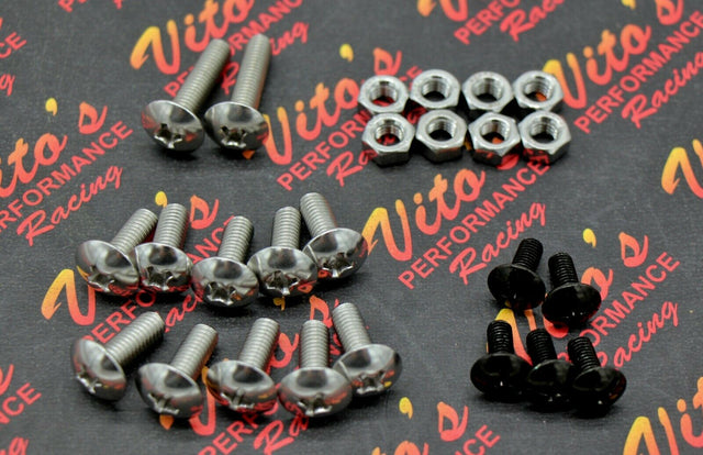 25 Piece Vito's Yamaha Banshee Fender Bolt Screw Nut Mount Kit Plastics Hardware 1