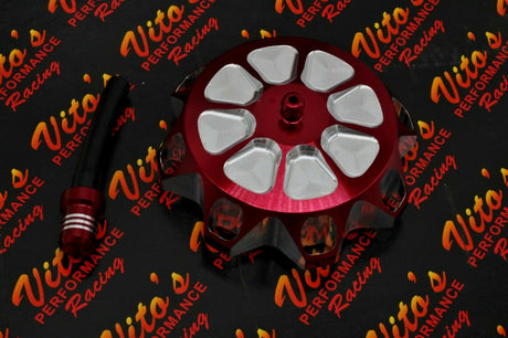 Vito's aluminum GAS CAP Yamaha Banshee YFZ450 Raptor 660 Warrior Blaster RED 1