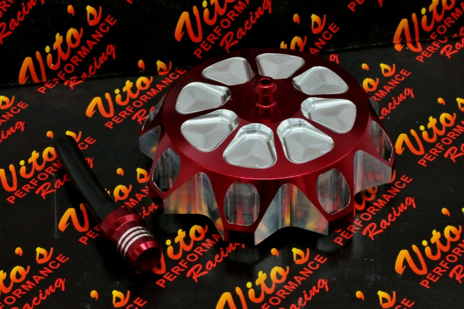 Vito's aluminum GAS CAP Yamaha Banshee YFZ450 Raptor 660 Warrior Blaster RED 2