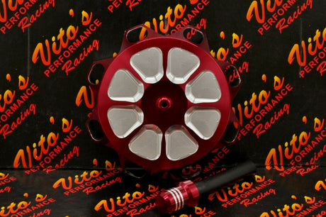 Vito's aluminum GAS CAP Yamaha Banshee YFZ450 Raptor 660 Warrior Blaster RED 3