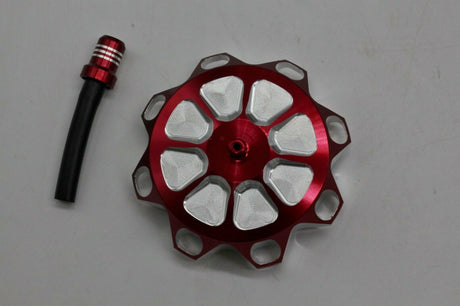 Vito's aluminum GAS CAP Yamaha Banshee YFZ450 Raptor 660 Warrior Blaster RED 5