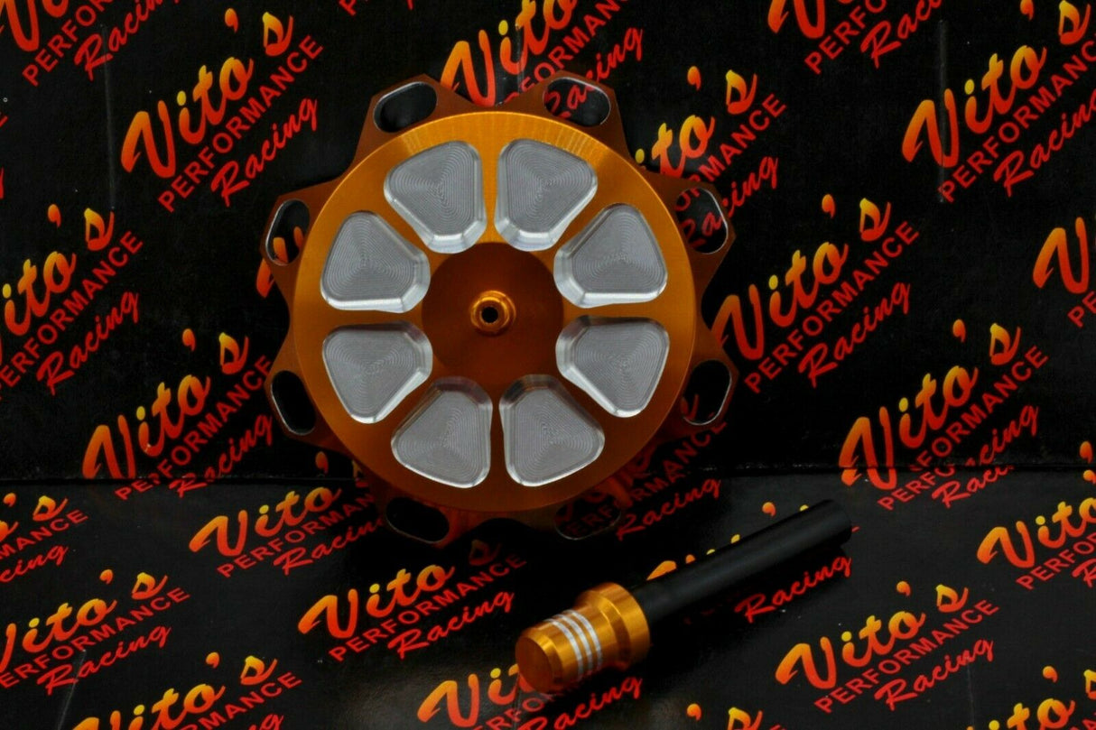 Vito's aluminum GAS CAP Yamaha Banshee YFZ450 Raptor 660 Warrior Blaster GOLD 2