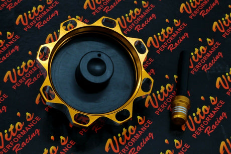 Vito's aluminum GAS CAP Yamaha Banshee YFZ450 Raptor 660 Warrior Blaster GOLD 3