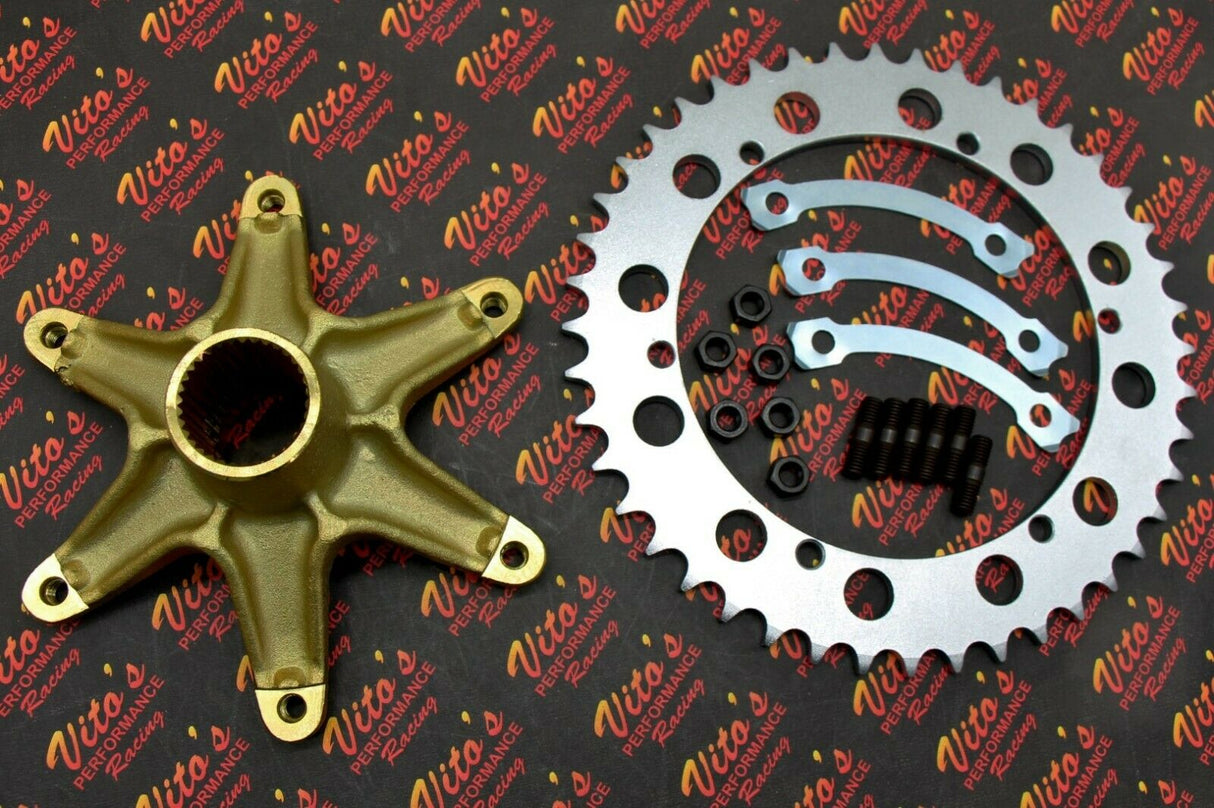 Vito's Sprocket Hub Banshee / Blaster + Studs + Nuts + Locks + Sprocket 44 Tooth 1