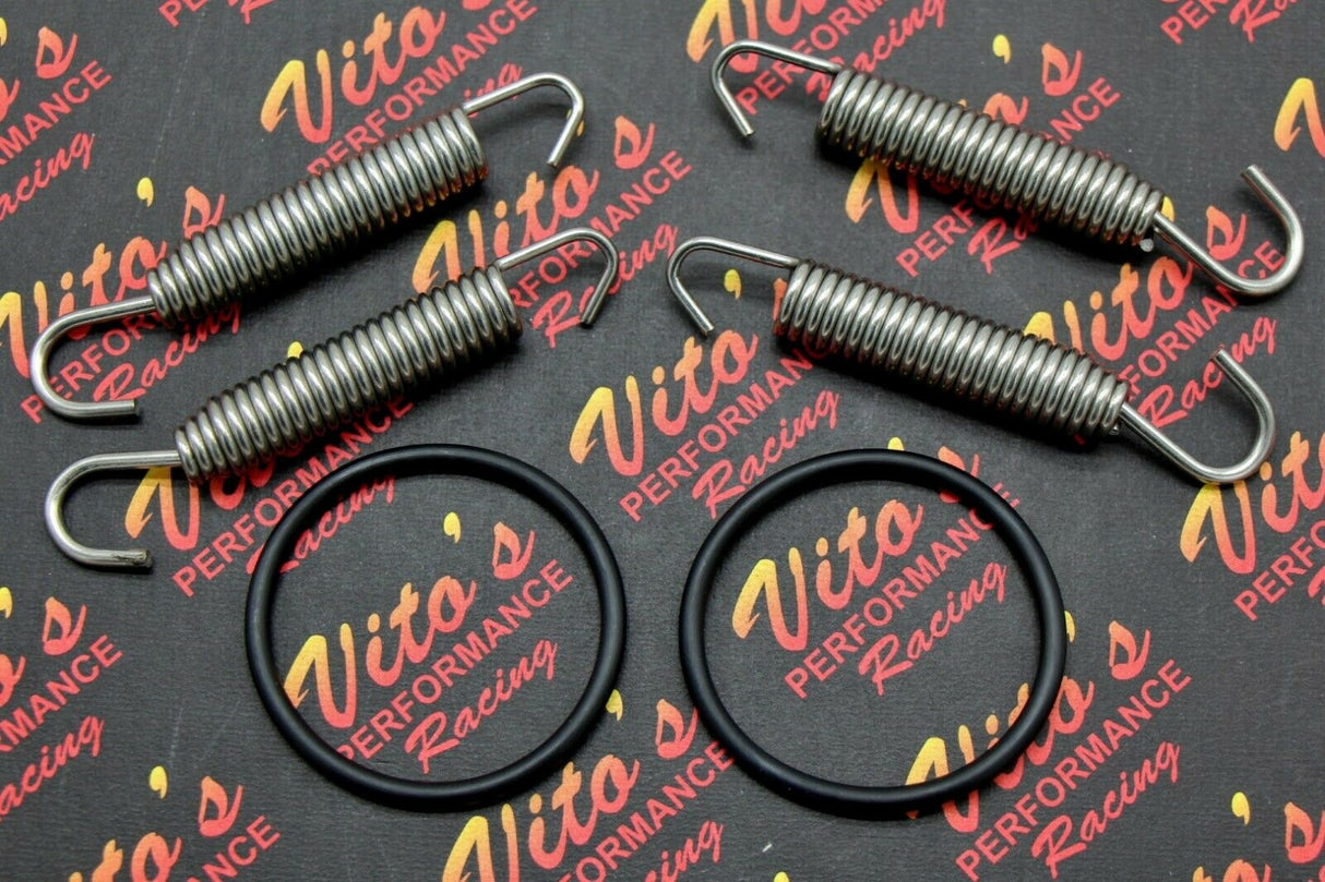 NEW Banshee pipe springs + O-Ring gasket kit swivel exhaust STAINLESS STEEL 1