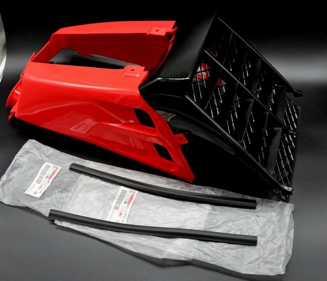 NEW Vito's 87-06 Yamaha Banshee plastic gas tank side covers + grill RED BLACK 3
