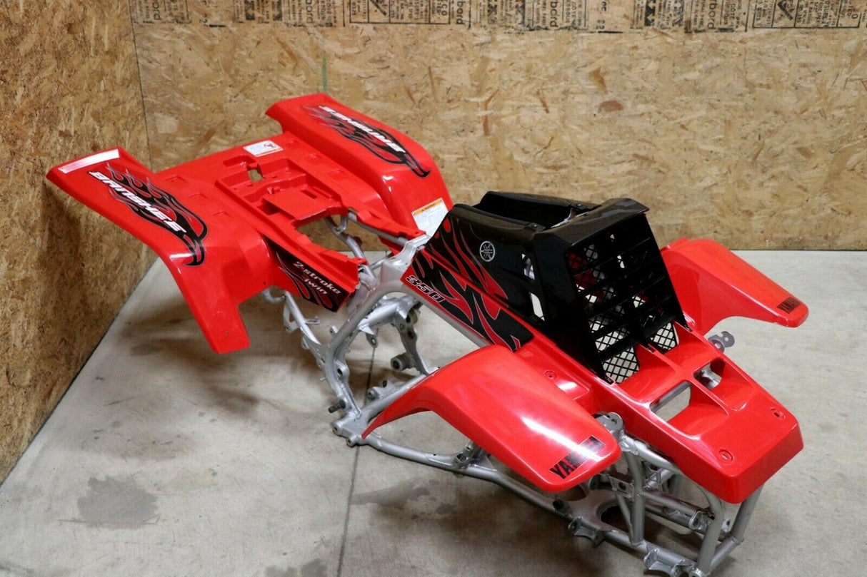Yamaha Banshee fenders + gas tank plastic + grill + graphics BLACK  RED 2007 2