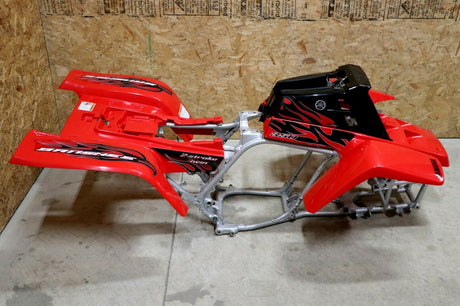 Yamaha Banshee fenders + gas tank plastic + grill + graphics BLACK  RED 2007 4