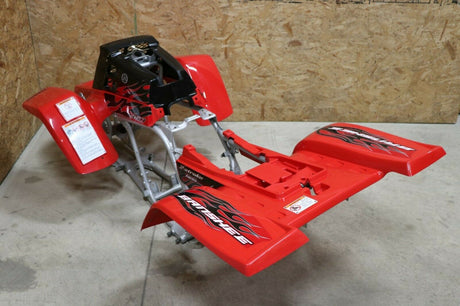 Yamaha Banshee fenders + gas tank plastic + grill + graphics BLACK  RED 2007 5