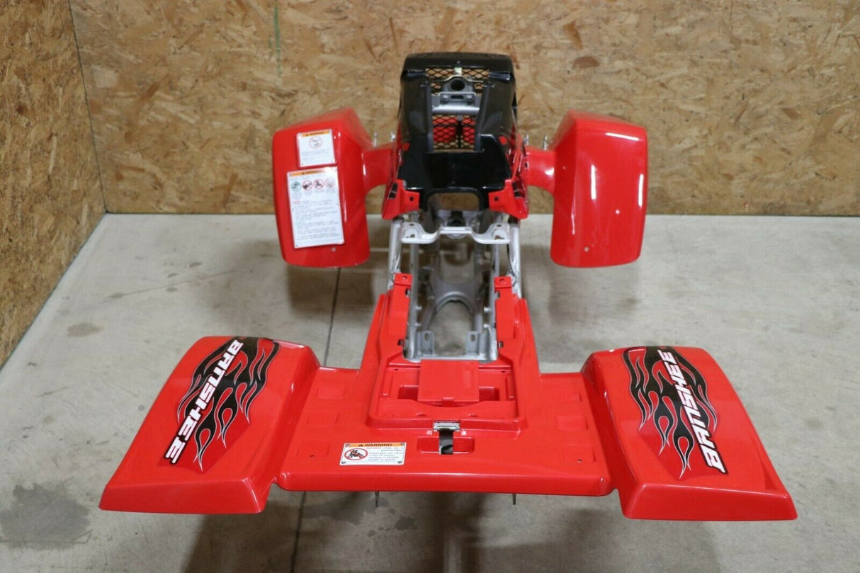 Yamaha Banshee fenders + gas tank plastic + grill + graphics BLACK  RED 2007 8